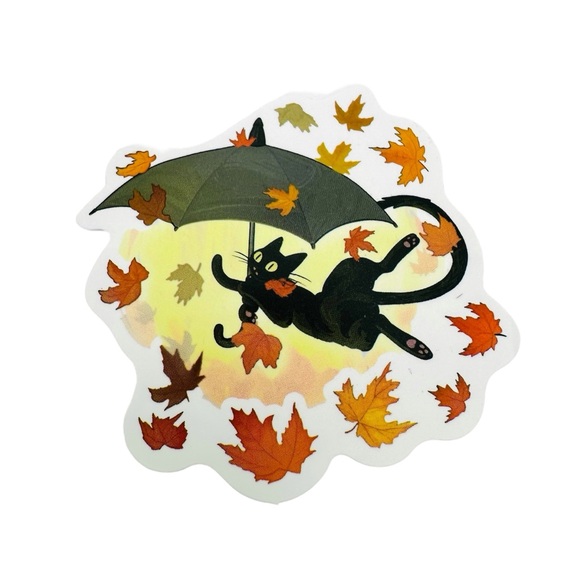 ★ Cozy Autumn Sticker Set 4PCS Waterproof Matte Vinyl material - Multicolored ★ - Picture 13 of 16